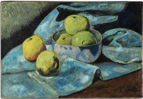 composition-aux-pommes-et-au-torchon-bleu